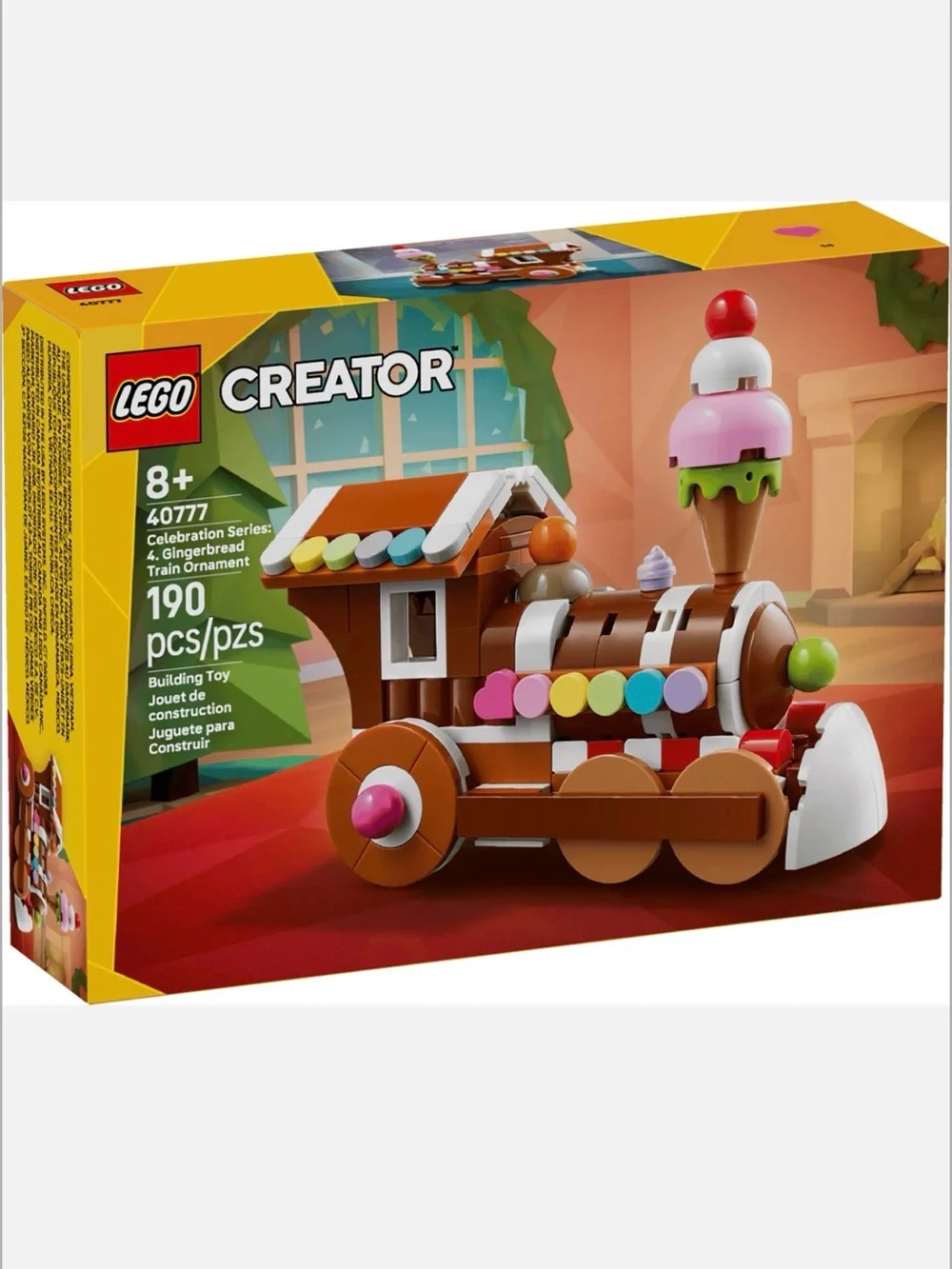 LEGO Creator Gingerbread Train Ornament - Brown and Pink - seasonal